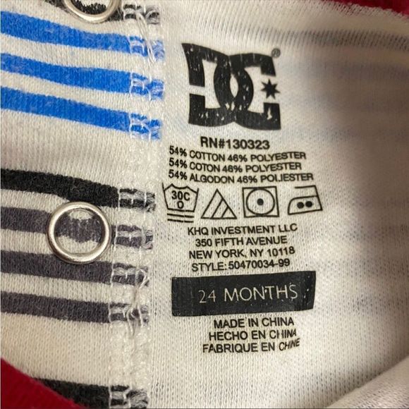 Dc | 3/$15 Striped Baby Long Sleeve Diaper Shirt - Picture 3 of 3